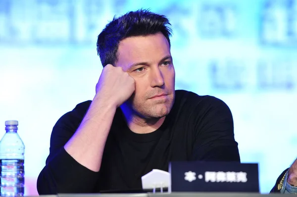 American Actor Ben Affleck Attends Press Conference Promote His New — Stock Photo, Image