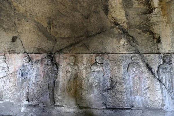 Pohled Kanjing Chrám Známý Také Jako Královský Jeskynní Chrám Longmen — Stock fotografie