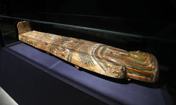Een Mummie Wordt Tentoongesteld Tijdens Het Land Van Farao Een — Stockfoto