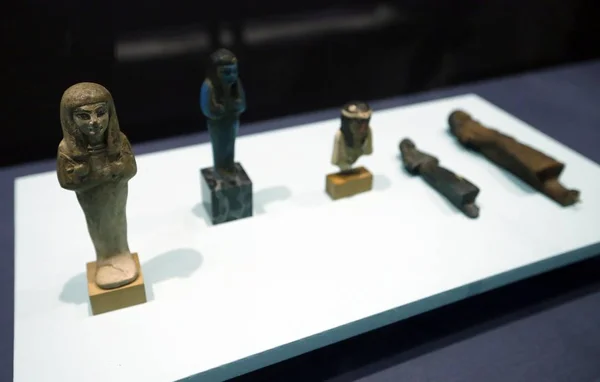 Exposições Estão Exibição Durante Land Pharaohs Exhibition Ancient Egypt Zhejiang — Fotografia de Stock