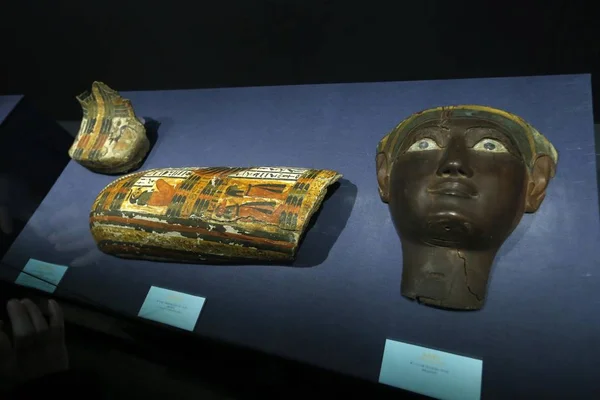 Exposições Estão Exibição Durante Land Pharaohs Exhibition Ancient Egypt Zhejiang — Fotografia de Stock