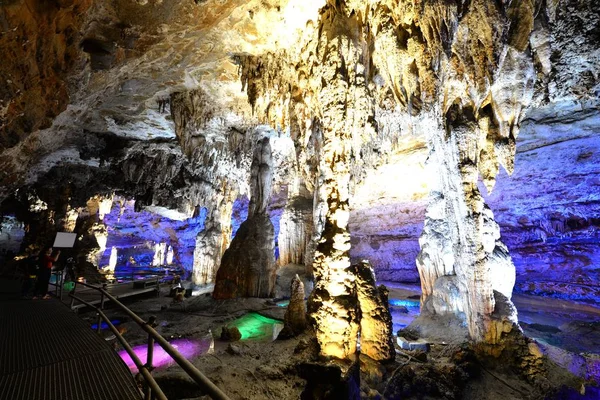 Landschaft Der Shuanghe Karsthöhle Der Längsten Höhle Asiens Der Stadt — Stockfoto