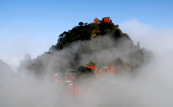 Táj Taihe Palota Wudang Hegyekben Városban Shiyan Központi Chinas Hubei — Stock Fotó