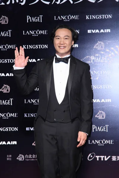 2015 日台北 回ゴールデン ホース賞のレッド カーペットに到着した香港歌手イーソン チャン — ストック写真