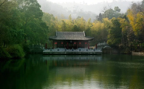 Tájkép Ókori Longzhong Scenic Terület Xiangyang Város Közép Kínai Hubei — Stock Fotó