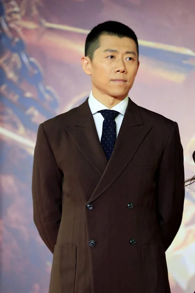 Chinese Acteur Xia Woont Een Persconferentie Zijn Nieuwe Film Mojin — Stockfoto