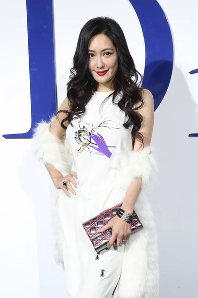 Taiwanese Model Actress Presenter Jessey Meng Poses She Arrives Dior — Stock Photo, Image