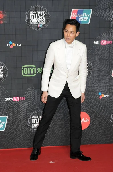 Attore Sudcoreano Lee Jung Jae Arriva Sul Red Carpet Mnet — Foto Stock