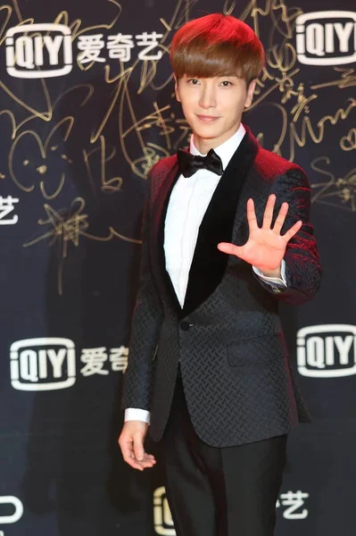 Leeteuk South Korean Boy Group Super Junior Poses Red Carpet — Stock Photo, Image