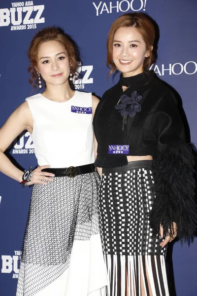 Cantantes Actrices Gillian Chung Izquierda Charlene Choi Hong Kong Pop — Foto de Stock