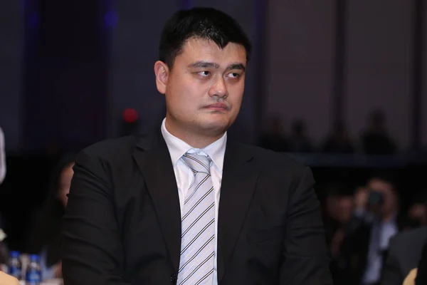 Yao Ming Superestrella Del Baloncesto Chino Retirado Asiste Ceremonia Entrega —  Fotos de Stock