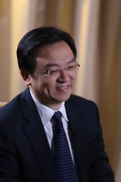 Wang Chuanfu Prezes Prezes Byd Jest Zdjęciu Wywiadzie Szanghaju Chiny — Zdjęcie stockowe