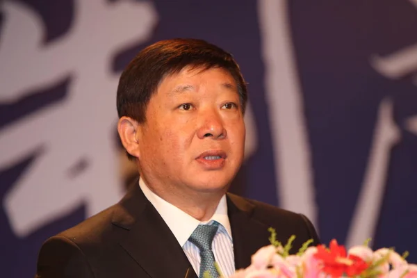 Poi Shanghai Vice Sindaco Baojun Tiene Discorso Durante 2013 China — Foto Stock