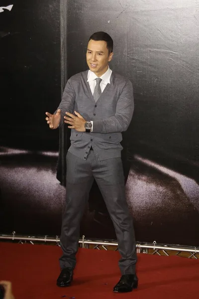 Acteur Hongkongais Donnie Yen Pose Lors Une Conférence Presse Pour — Photo