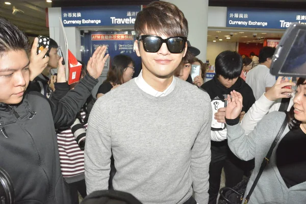 Cantante Attore Coreano Seo Guk Arriva All Aeroporto Internazionale Hong — Foto Stock