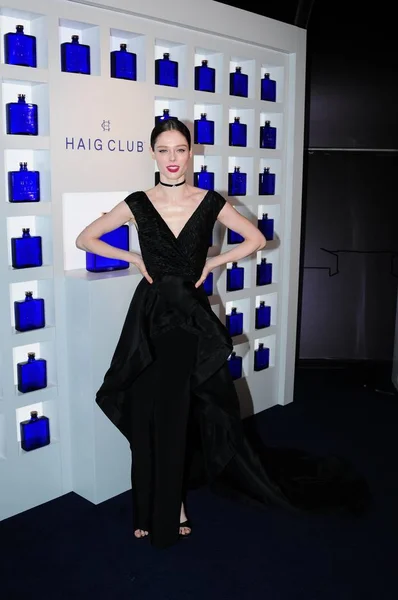 Modelo Canadense Coco Rocha Posa Durante Jantar Haig Club Xangai — Fotografia de Stock