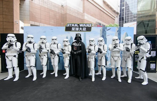 Modelos Tropas Star Wars Posan Evento Promocional Para Las Películas — Foto de Stock