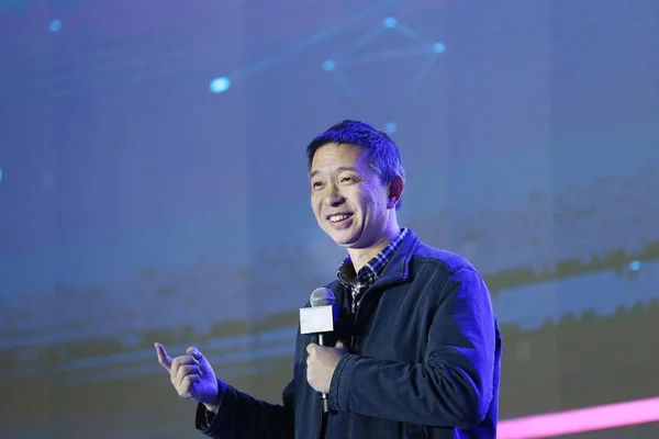 Wang Jian Director Tecnología Alibaba Group Habla Durante Una Conferencia —  Fotos de Stock