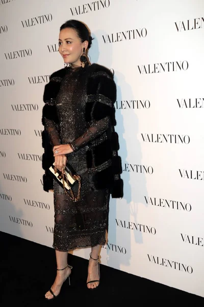 Attrice Hong Kong Carina Lau Arriva Evento Promozionale Del Brand — Foto Stock