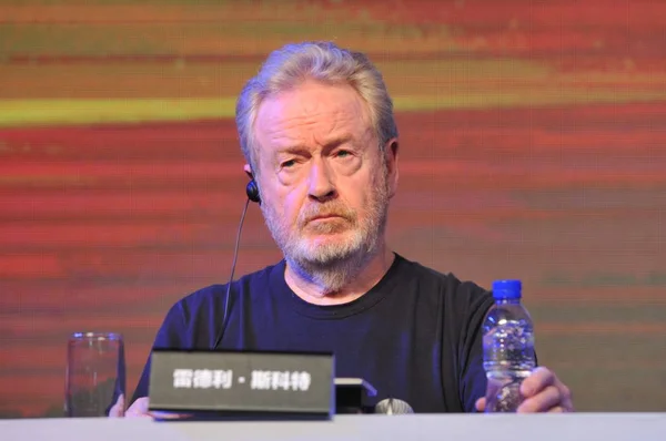 Engelsk Regissör Ridley Scott Sköter Presskonferens För Sin Film Martian — Stockfoto