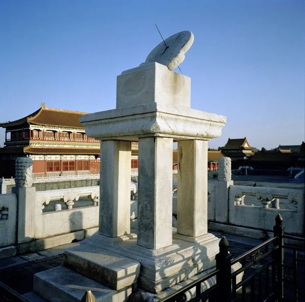 View Sundial Palace Museum Also Known Forbidden City Beijing China — Stock Photo, Image