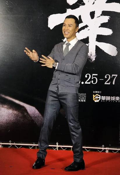 Hong Kong Actor Donnie Yen Poses Press Conference Promote His — Stock Photo, Image