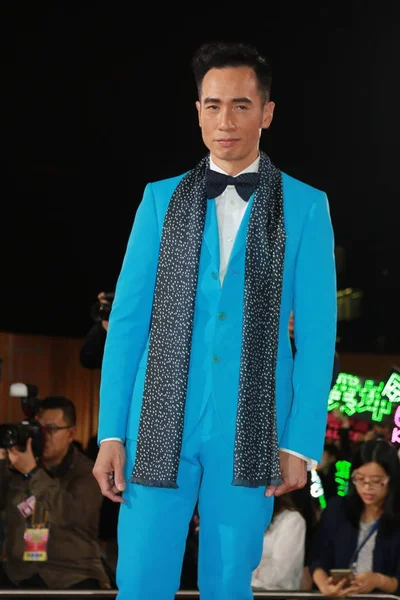 Hong Kong Actor Moses Chan Arrives Red Carpet 2015 Tvb — Stock Photo, Image