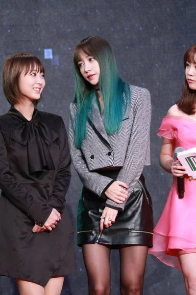 Mitglieder Der Südkoreanischen Girlgroup Exid Kommen November 2015 Auf Dem — Stockfoto