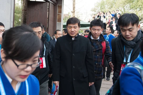 Robin Yanhong Centro Ceo Baidu Inc Llega Para Conferencia Mundial — Foto de Stock