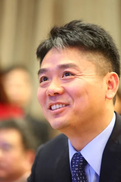 Richard Liu Qiangdong Presidente Ceo Com Asiste Foro Durante Conferencia —  Fotos de Stock