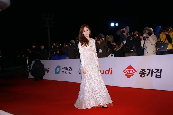 South Korean Singer Actress Sung Arrives Red Carpet 36Th Blue — Stock Photo, Image