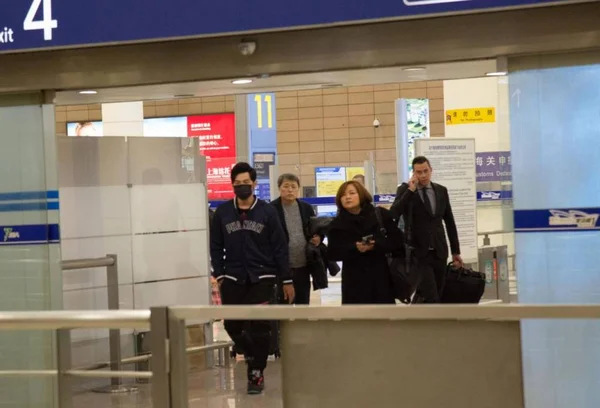 Cantante Actor Taiwanés Jay Chou Representa Aeropuerto Internacional Shanghai Pudong —  Fotos de Stock