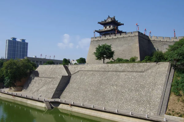 Vue Mur Ville Dynastie Ming Dans Ville Province Shaanxi Dans — Photo