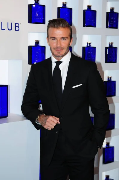 Mantan Bintang Sepak Bola Inggris David Beckham Berpose Selama Pesta — Stok Foto