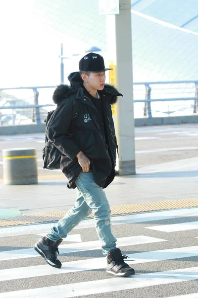 Cantor Dançarino Coreano Jay Park Park Jae Beom Chega Aeroporto — Fotografia de Stock