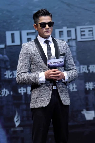 Hong Kong Sänger Und Schauspieler Aaron Kwok Bei Einer Pressekonferenz — Stockfoto