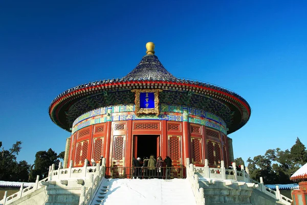 View Hall Temple Heaven Also Known Tiantan Winter Beijing China — Stock Photo, Image