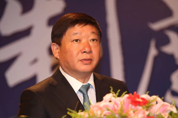Continuación Vicealcalde Shanghái Baojun Pronuncia Discurso Durante Foro Internacional China —  Fotos de Stock