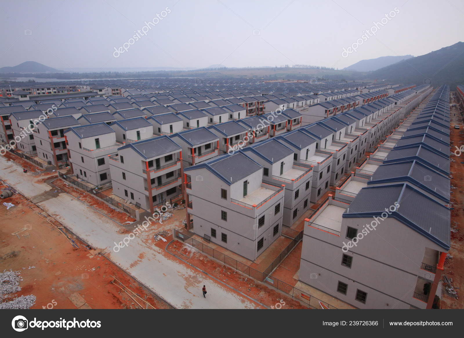 Aerial View Jiebei New Village Danyang City East China Jiangsu
