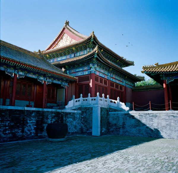 Vista Salão Museu Palácio Também Conhecido Como Cidade Proibida Pequim — Fotografia de Stock