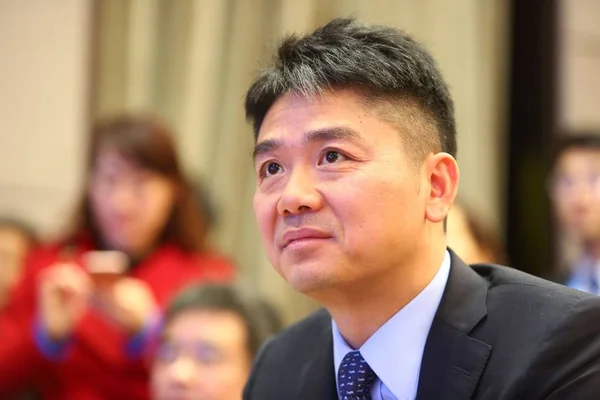 Richard Liu Qiangdong Prezes Dyrektor Generalny Com Uczęszcza Forum Podczas — Zdjęcie stockowe