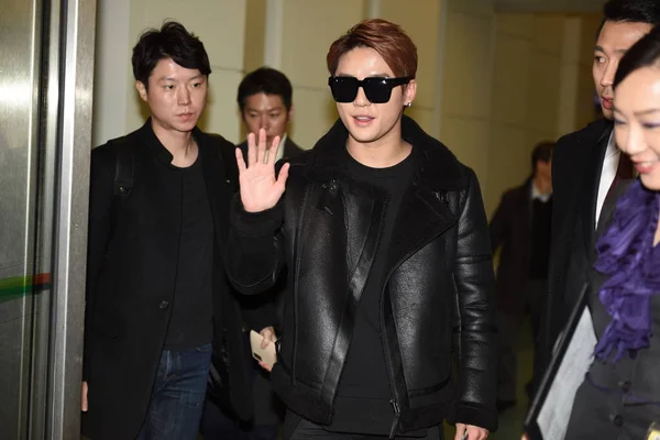 Kim Jun Junsu Centro Também Conhecido Pelo Seu Nome Artístico — Fotografia de Stock