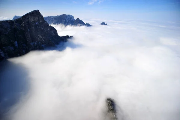 Paysage Montagne Tianmen Dans Neige Dans Ville Zhangjiajie Province Hunan — Photo