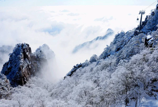 Paisaje Montaña Huangshan Lugar Escénico Invierno Ciudad Huangshan Provincia Anhui — Foto de Stock