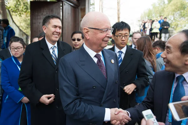 Den Tyske Økonomen Klaus Schwab Grunnlegger Leder World Economic Forum – stockfoto