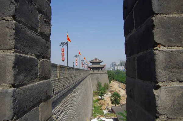 View City Wall Ming Dynasty City Northwest China Shaanxi Province — Stock Photo, Image