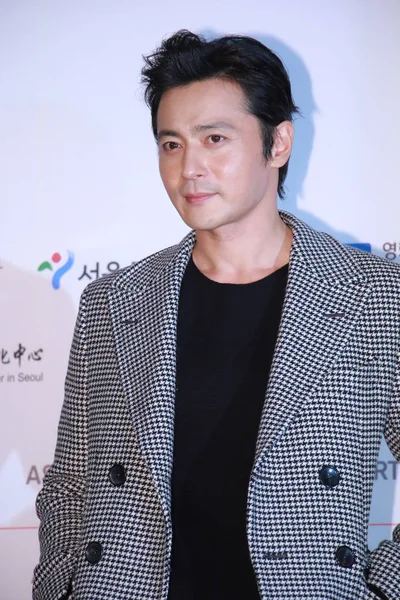 Güney Koreli Aktör Jang Dong Gun Geldi Basın Toplantısı Asiana — Stok fotoğraf