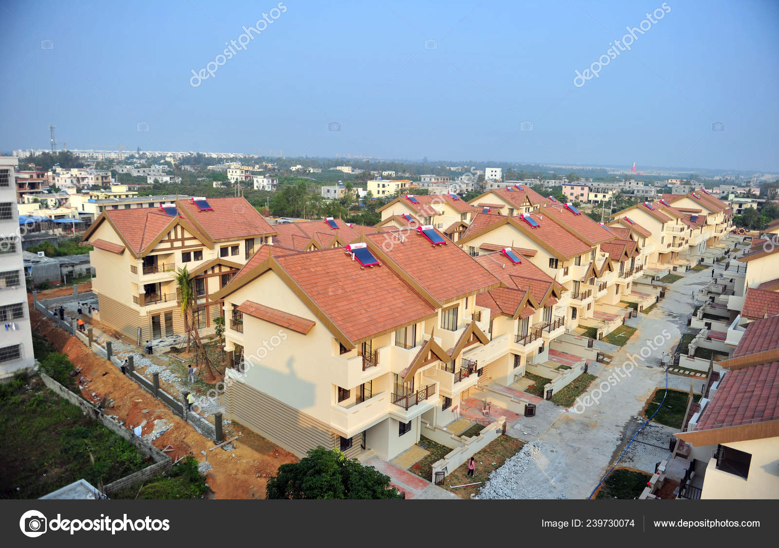 Aerial View Jiebei New Village Danyang City East China Jiangsu