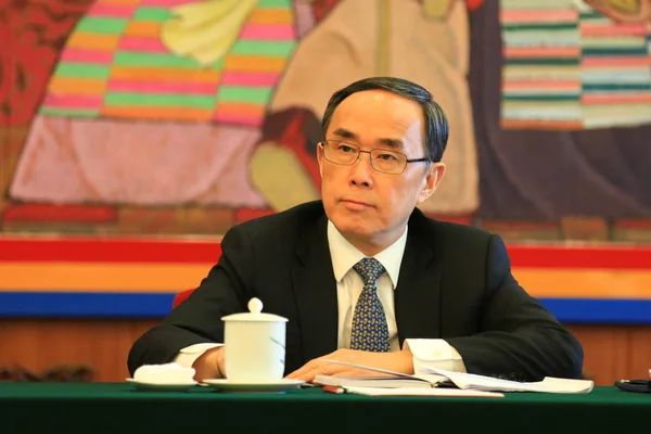Chang Xiaobing Presidente China Telecom Corp Asiste Panel Discusión Durante —  Fotos de Stock