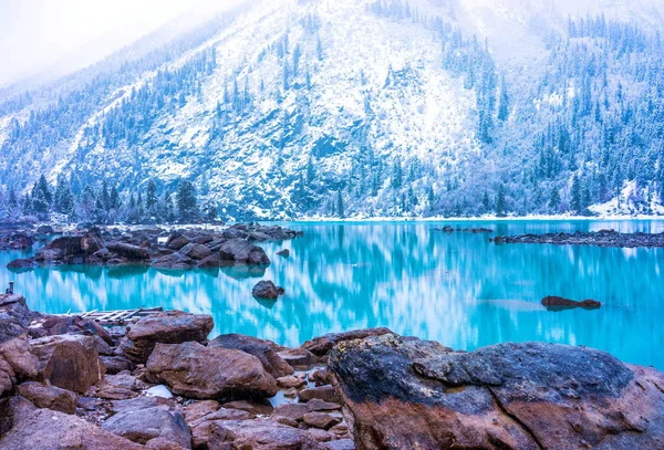 Paisagem Lagos Montanhas Inverno Nyingchi Linzhi Cidade Sudoeste China Tibet — Fotografia de Stock